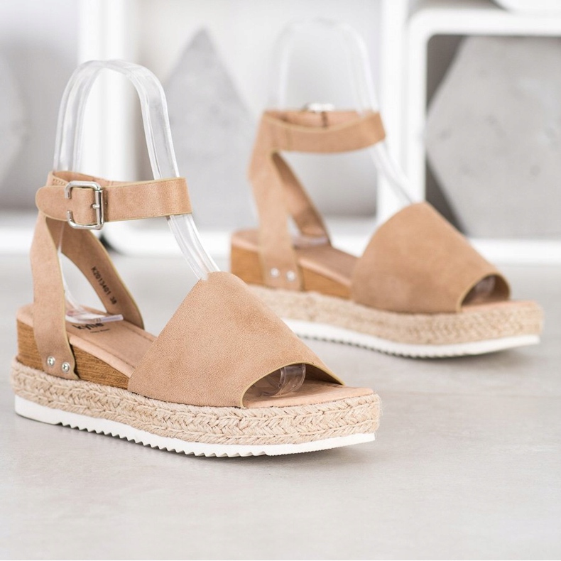 Kylie Beige Wedge Sandaalit ruskea 1