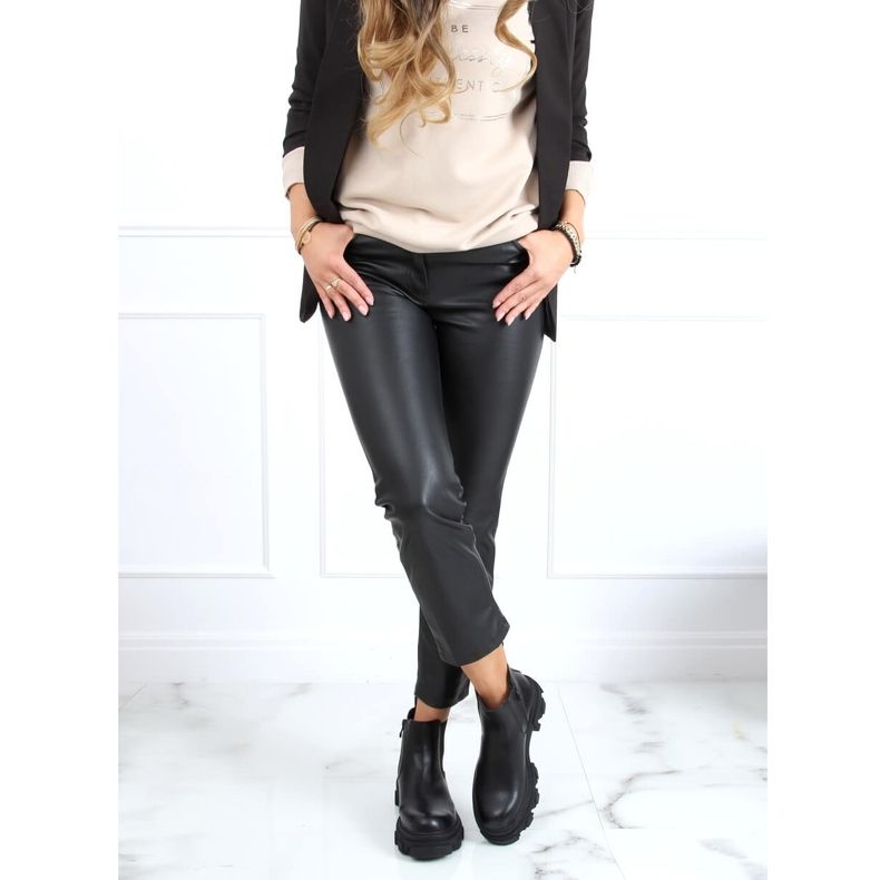 Mustat Chelsea-saappaat, joissa korkea pohja musta 888-52 Musta 1