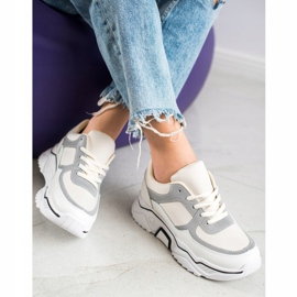 SHELOVET Mukavat urheilukengät valkoinen ruskea 1