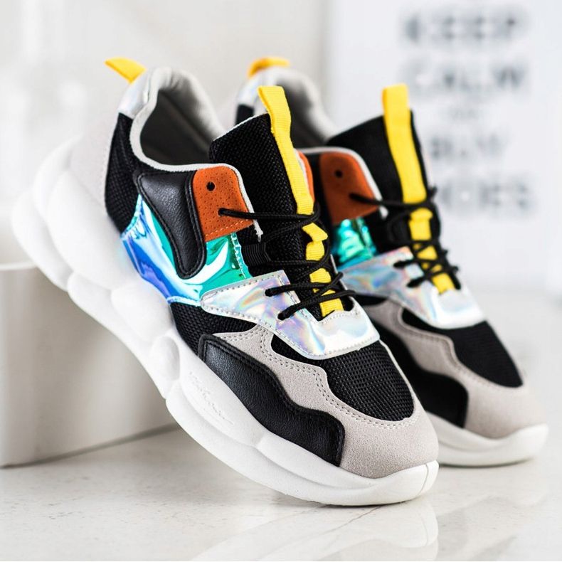 Bestelle Tennarit muotialustalla musta hopea harmaa monivärinen 1