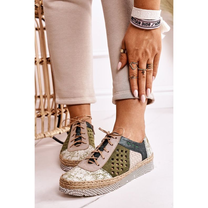 Naisten Brogues Maciejka Nahka Vihreä 03339-09 1