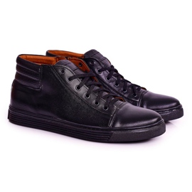 Bednarek Polish Shoes Miesten nahkaiset Brogues -lenkkarit Bednarek Black musta 1