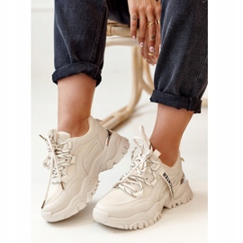 PS1 Naisten lenkkarit massiivipohjalla Beige Chunky 2