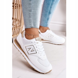 Naisten urheilukengät Valkoinen ja kultainen Last Minute 2