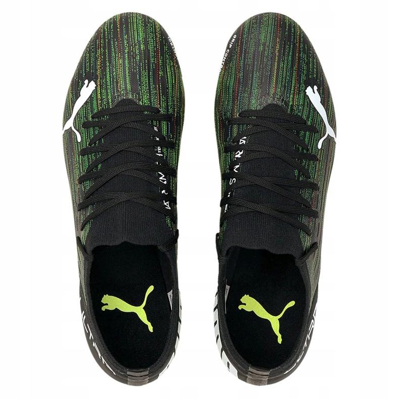 Puma Ultra 3.2 Fg Ag jalkapallokengät musta-vihreä 106300 02 1