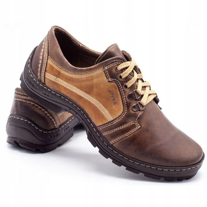 Joker Miesten vaelluskengät 192 ruskeat beige 3