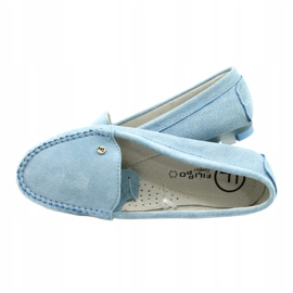 Naisten nahkaiset housut Filippo DP2037 / 22 sininen 5