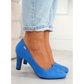 PJ1 Klassiset pumput baarissa Suede Blue Eleanor sininen 1
