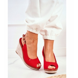 PS1 Tommy Red Braided Wedge Sandaalit punainen 2