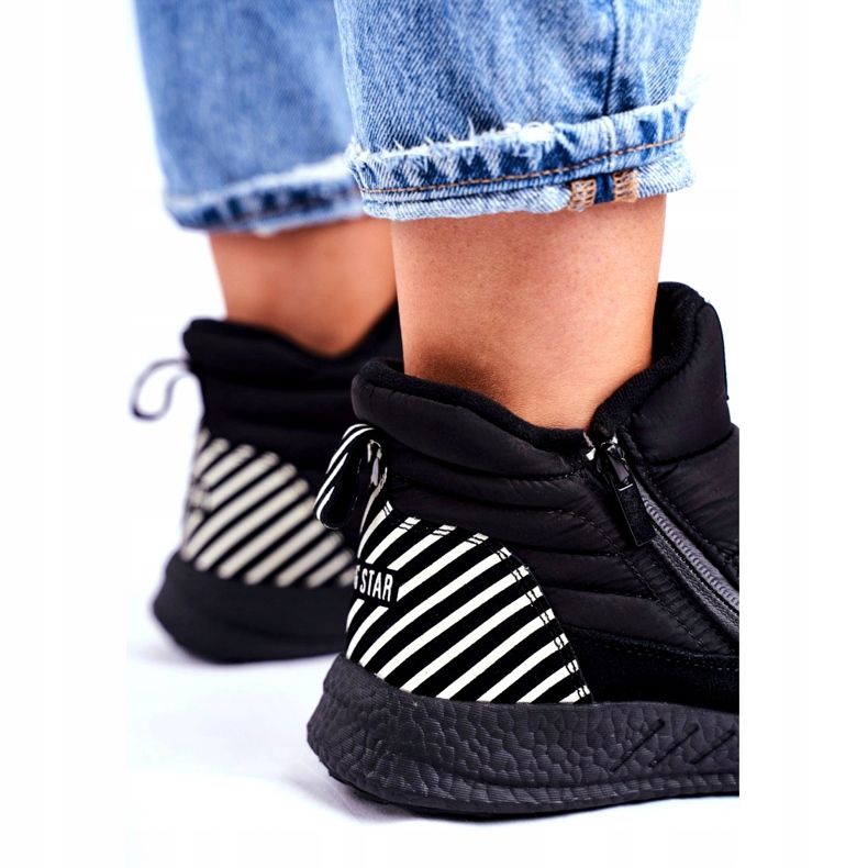 Naisten urheilukengät Big Star Black GG274470 valkoinen musta 4