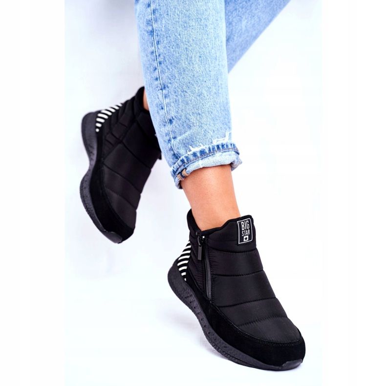 Naisten urheilukengät Big Star Black GG274470 valkoinen musta 3