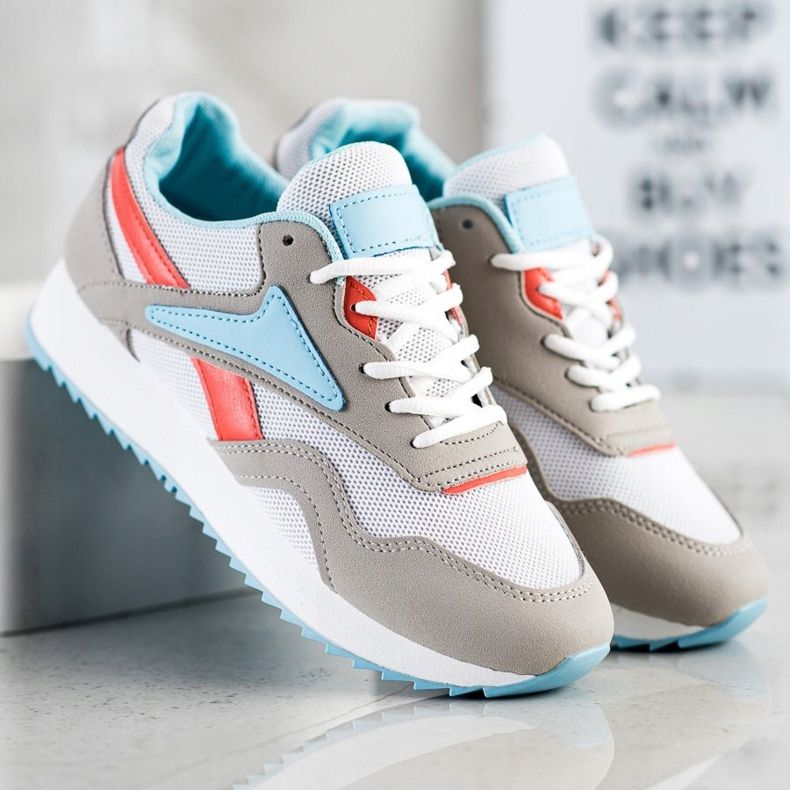 SHELOVET Mesh -urheilukengät valkoinen sininen oranssi harmaa 2