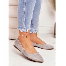 PS1 Harmaat naisten ballerinat Suede Dermeno 2