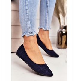 PS1 Herkkä ballerina Spitz Navy Blue Suede Dermeno tummansininen 1