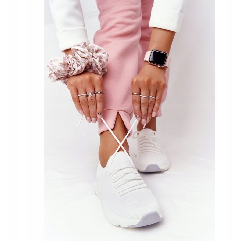 Naisten urheilukengät Big Star White DD274575 valkoinen 1