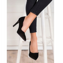 Kylie Tyylikkäät mokkanahkakengät musta kultainen 1