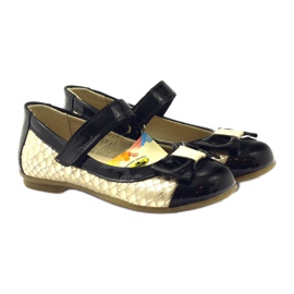 Musta ja kultainen balerinanahkainen rusetti Ren But keltainen 4