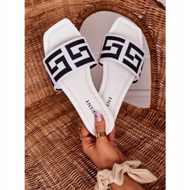 Naisten klassiset tossut Valkoinen Melinda musta 1