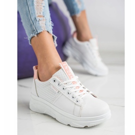 SHELOVET Tennarit valkoisella mukavalla alustalla valkoinen 2