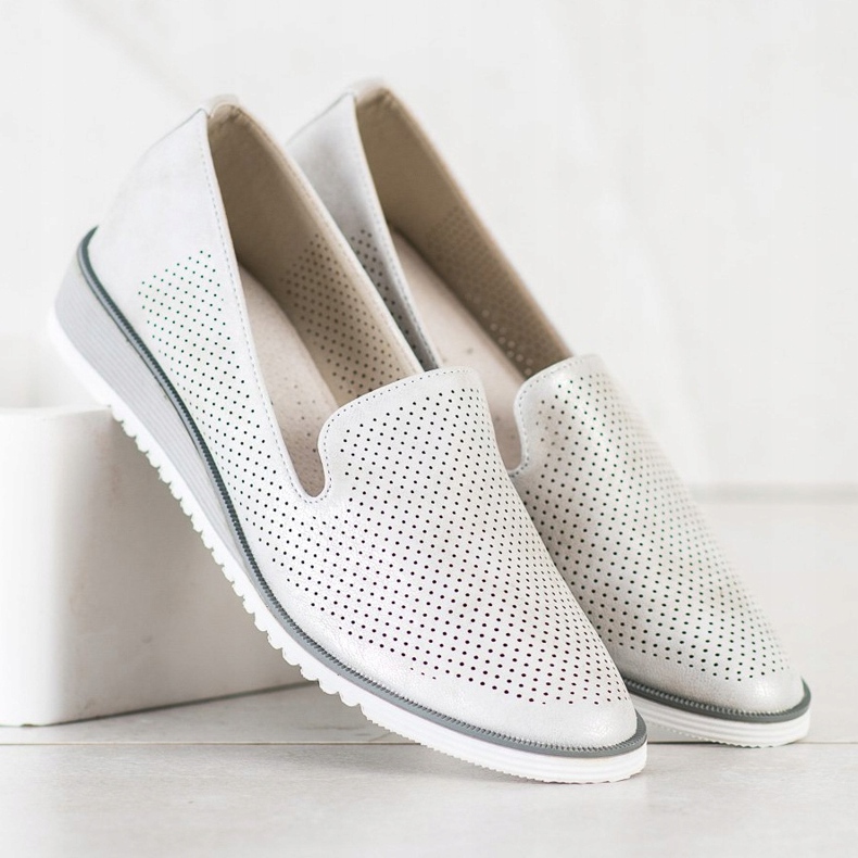 Goodin Avoimet nahkaiset herrat hopea harmaa 2