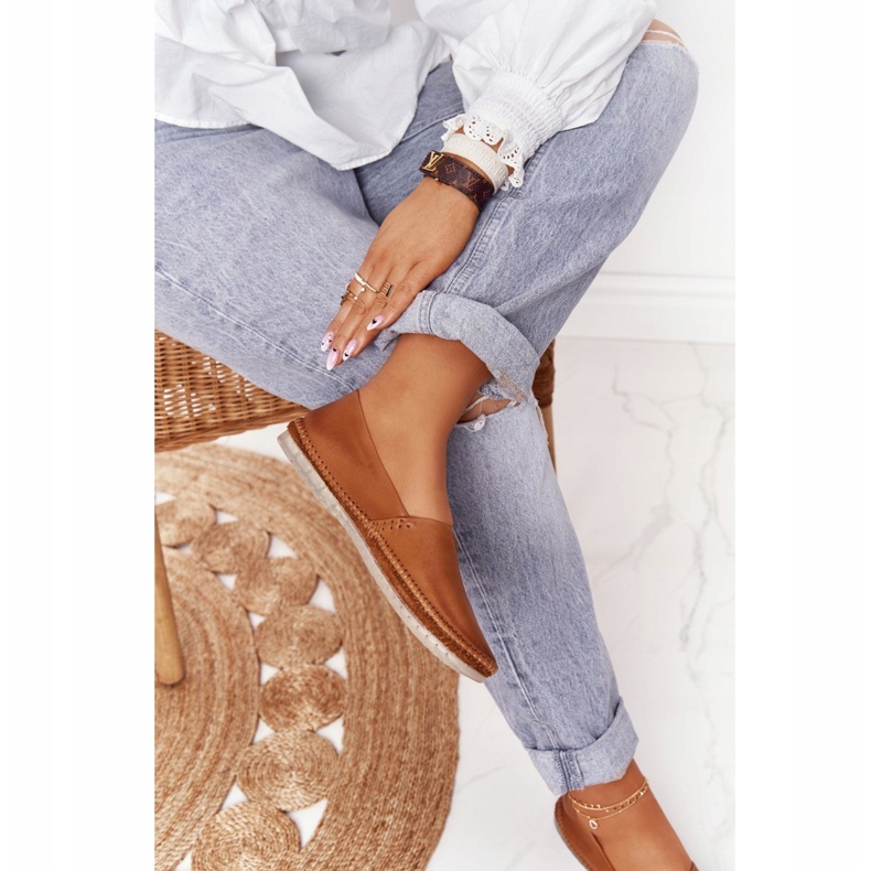 Naisten nahkabalerinat Maciejka Punainen 01930-52 ruskea 1