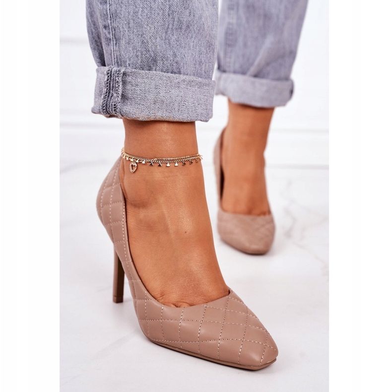 PS1 Tyylikäs tikattu tikkaus kirkas ruskea Rosanna 2