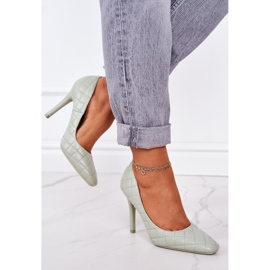 PS1 Tyylikäs vihreä tikattu tikkari Rosanna 2