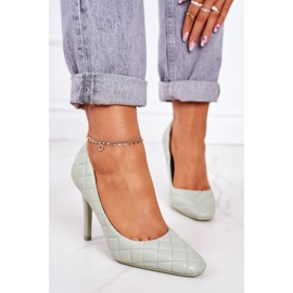 PS1 Tyylikäs vihreä tikattu tikkari Rosanna 1