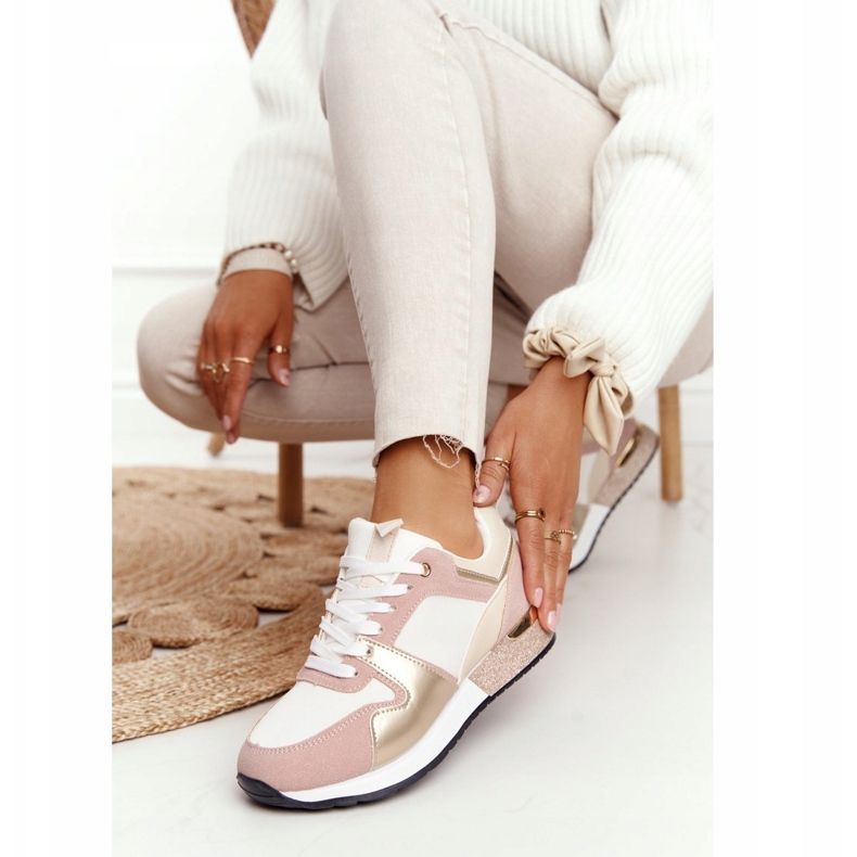 Naisten urheilukengät Tennarit Beige jossa Brocade Belinda monivärinen 1