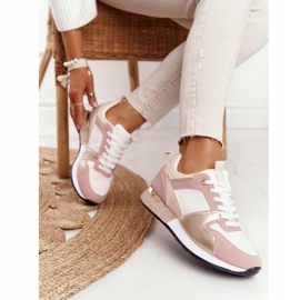 Naisten urheilukengät Tennarit Beige jossa Brocade Belinda monivärinen 2