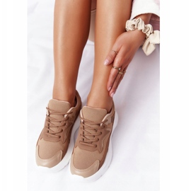 FB2 Naisten lenkkarit suurella pohjalla Vaaleanruskea harha 1