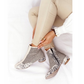 Saappaat punotulla kantapäällä Maciejka 04937-03 Harmaa beige 2