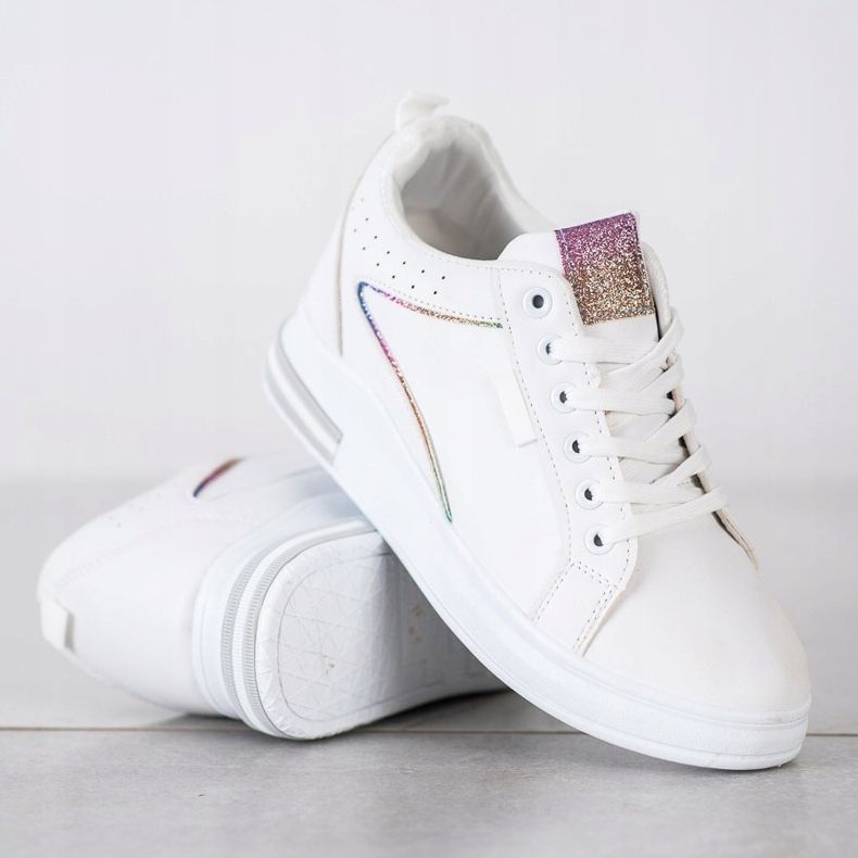 SHELOVET Valkoiset kengät, joissa piilotettu kiila valkoinen 1