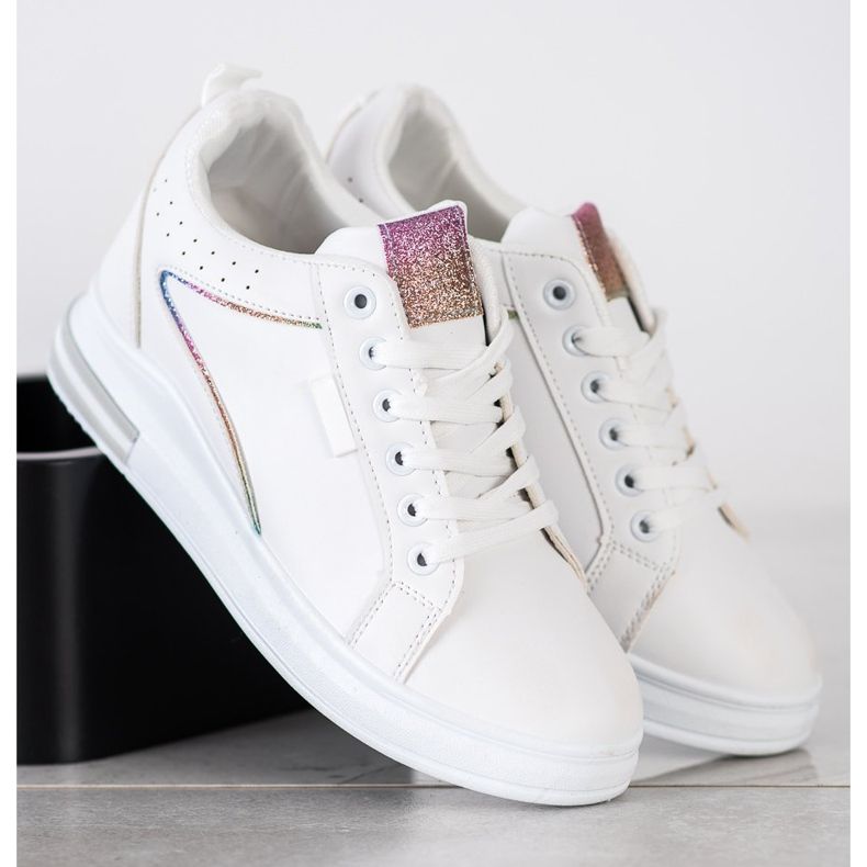 SHELOVET Valkoiset kengät, joissa piilotettu kiila valkoinen 2