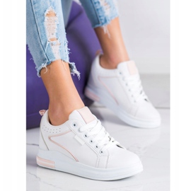 SHELOVET Valkoiset kengät, joissa piilotettu kiila valkoinen 1