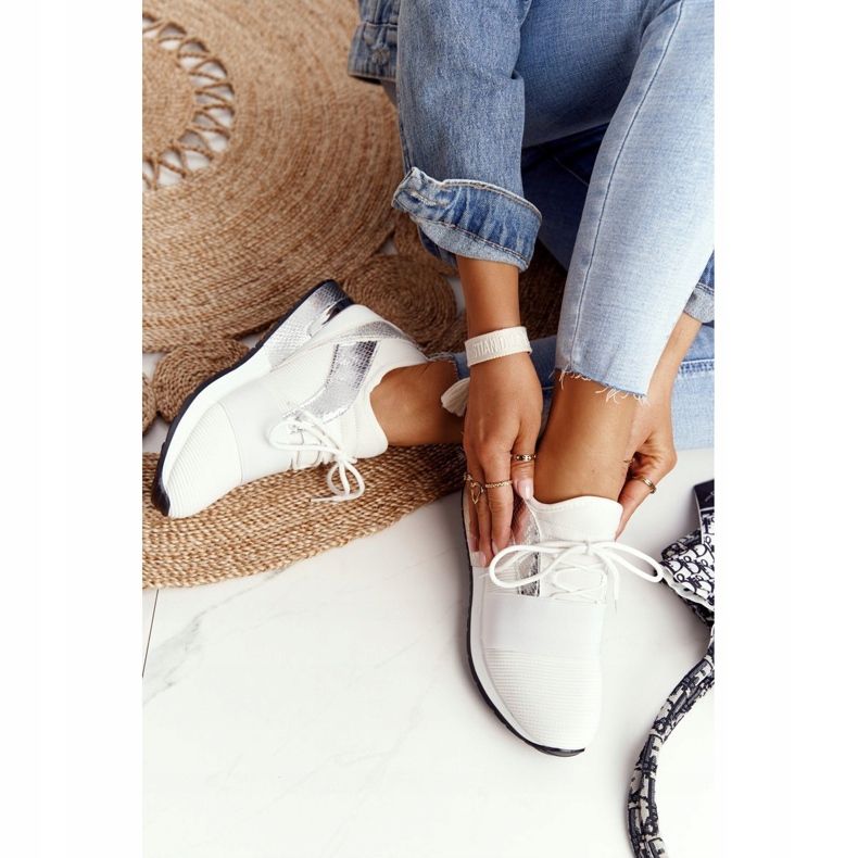 FB2 Naisten urheilukengät Tennarit Valkoinen ja Hopea Netta 2