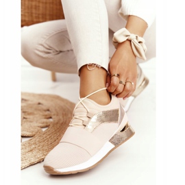 FB2 Naisten urheilukengät Beige ja Gold Netta kultainen 1