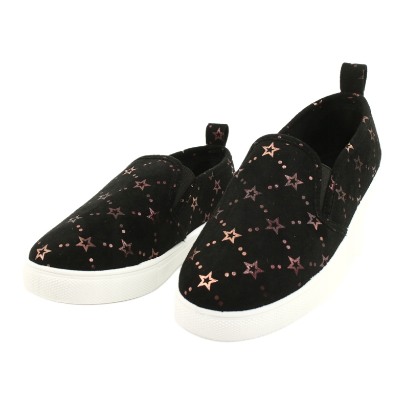 Evento Suede Sports Slip-On Lenkkarit 21DZ26-3931 ['musta kulta'] musta 2