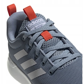 Harmaat Adidas Lite Racer Cln K -juoksukengät FV9607 valkoinen sininen oranssi 3