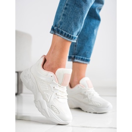 SHELOVET Kevään valkoiset lenkkarit valkoinen vaaleanpunainen 1