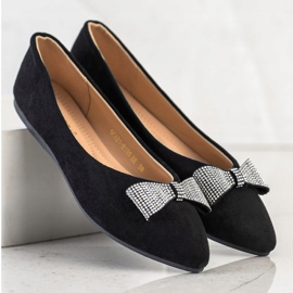 Ballerinat koristeellisella VINCEZA -jousella musta 1