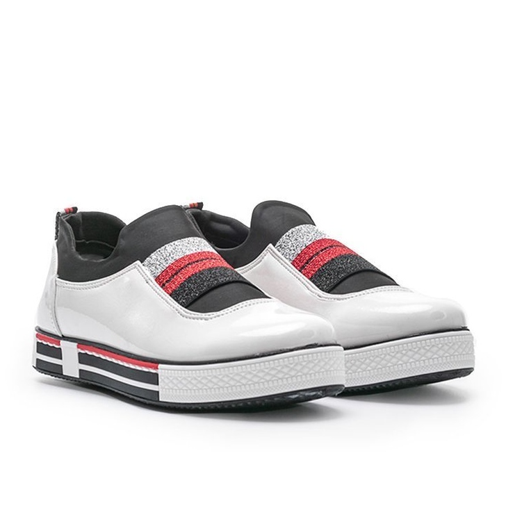 Jayde lakatut valkoiset lenkkarit valkoinen 1