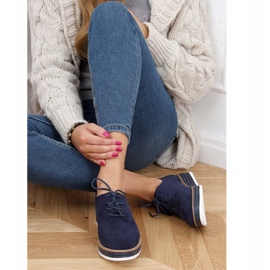 Naisten nauhakenkä tummansininen 8988-45 Sininen laivastonsininen 1