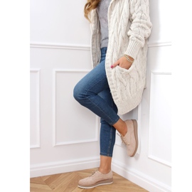 Naisten nauhakenkä, beige 8988-45 Beige 1