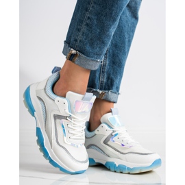 Ideal Shoes Kengät, joissa glitter -lisäosa valkoinen monivärinen 2