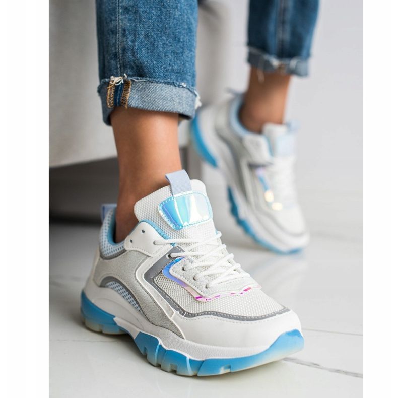 Ideal Shoes Kengät, joissa glitter -lisäosa valkoinen monivärinen 1