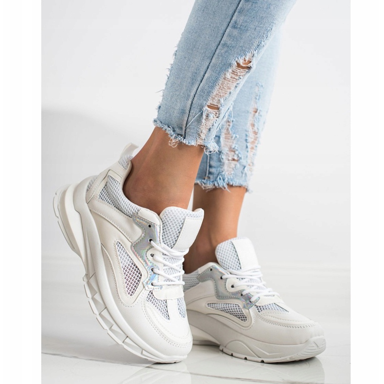 SHELOVET Valkoiset lenkkarit lavalla valkoinen 1