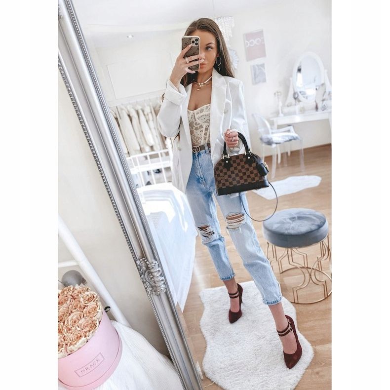 Burgundin mokkanahkaiset pumput L408 -kantapäässä punainen 2