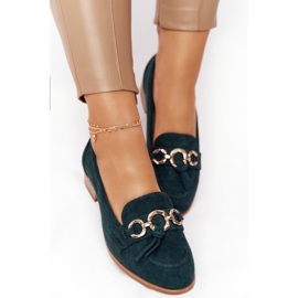 Tyylikkäät naisten lenkkarit Vinceza 10585 Suede Green vihreä kultainen 2