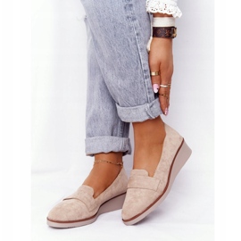 Tyylikkäät kiilakengät Vinceza 10599 Suede Beige 1